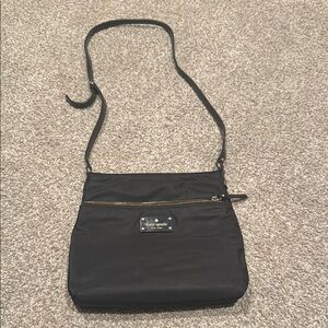 Kate Spade Black Crossbody Bag with Textured Finish